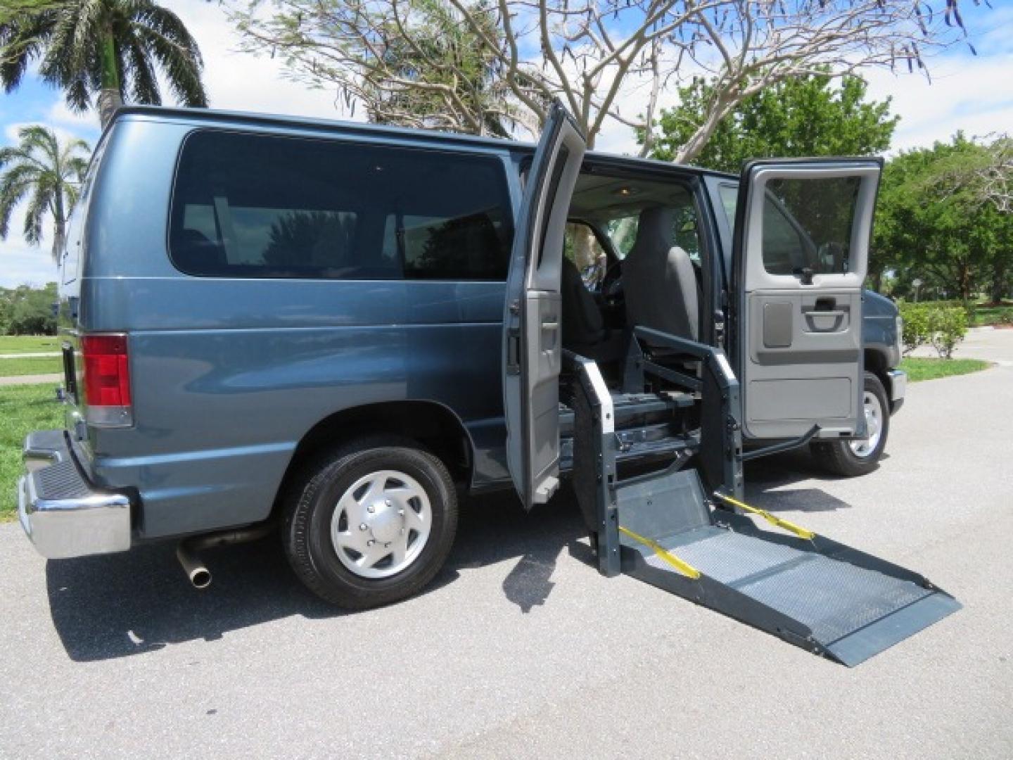 2013 Dark Blue /Gray Ford E-Series Wagon XLT (1FMNE1BW4DD) with an 4.6L V8 engine, Automatic transmission, located at 4301 Oak Circle #19, Boca Raton, FL, 33431, (954) 561-2499, 26.388861, -80.084038 - You are looking at a Gorgeous 2013 Ford E150 XLT Handicap Wheelchair Conversion Van with 22K Original Miles, Tie Down System, Power Electric VMI Side Entry Wheelchair Lift, Back Up Camera, Factory Navigation and Much Much More. This van is Awesome. This is a Nice Rust Free Van with a Clean Carfax, C - Photo#43